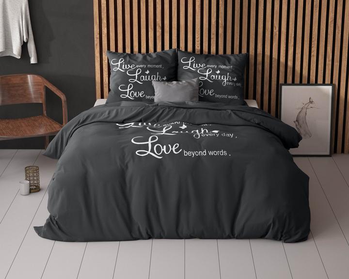Produktbild Sleeptime Bettbezug Live, laugh and love (Duvetbezug, 140 x 220 cm)