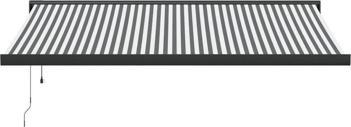 Immagine prodotto vidaXL Markise Einziehbar Gelenkarmmarkise Sonnenmarkise Anthrazit Weiss Stoff (4.50 m)