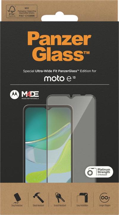 Actual product image PanzerGlass Ultra-Wide Fit (1 pcs., Motorola Moto E13)