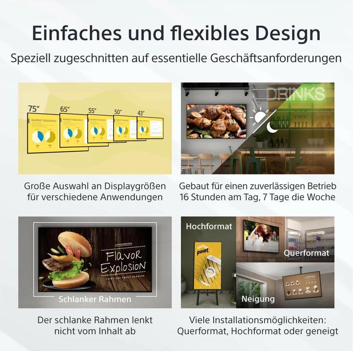 Image du produit Sony FW-75EZ20L 75IN LED 4K (3840 x 2160 pixels, 75")