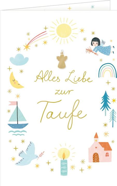 Greeting card - All the best for your christening (1 pcs.)