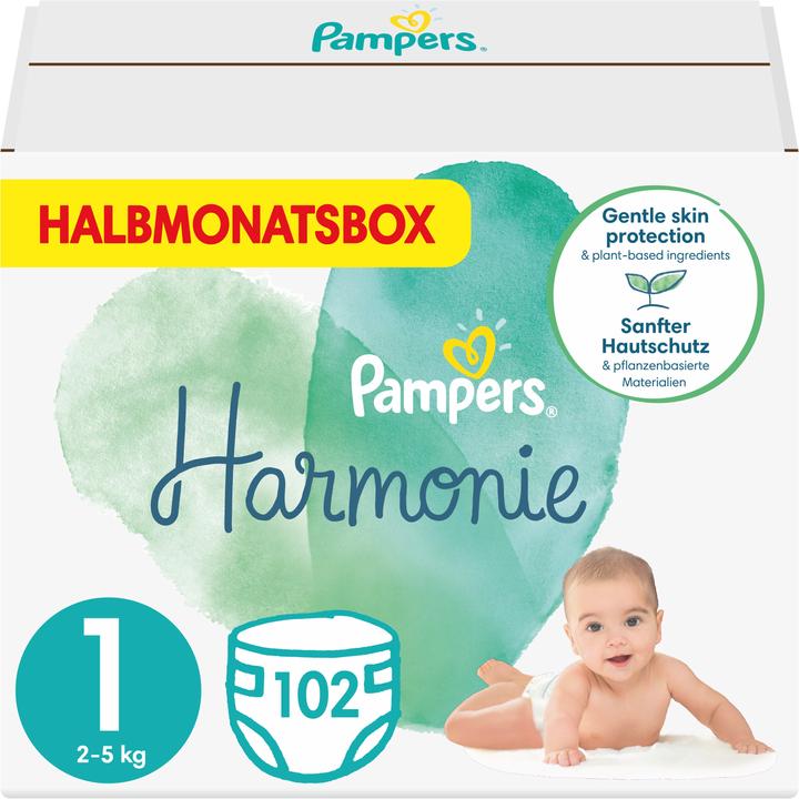 Pampers Harmony (Size 1, Half month box, 102 Piece)