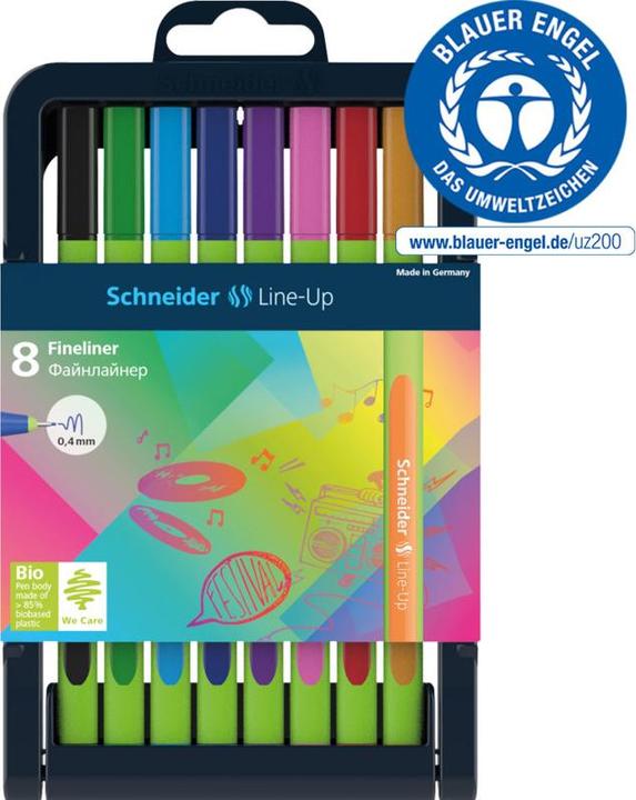 Actual product image Schneider Fineliner Line-Up - case of 8 pcs. (Multicoloured, 8x)