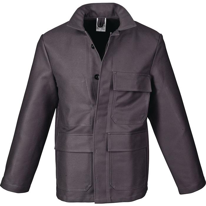 Asatex, Arbeitsjacke, SchweiÃŸerschutz-Jacke KS64JA03 Gr.56 grau PROBAN (56)