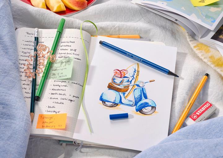 Actual product image STABILO Premium felt tip pen - Pen 68 - ARTY - pack of 30 - with 30 different colours (Multicoloured, 30 x)