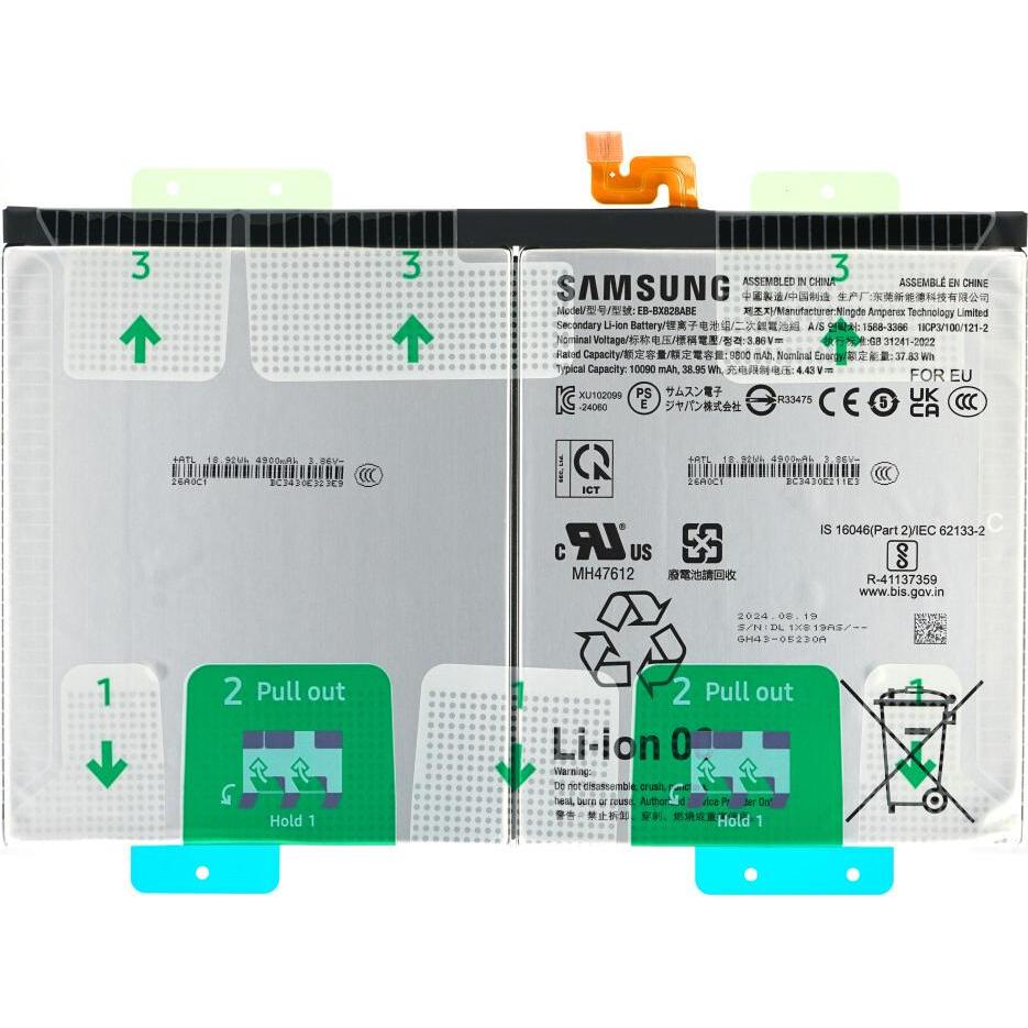 Samsung Akku EB-BX828ABE Galaxy Tab S10+ (Wi-Fi/5G) GH82-35927A, Smartphone Akku