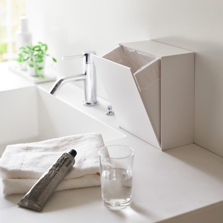 Actual product image Yamazaki Tower adhesive hook storage box