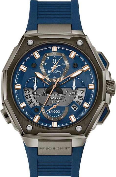 Bulova 98B357 Precisionist Chronograph Herrenuhr 46mm 30ATM (Chronograph, 46 mm)