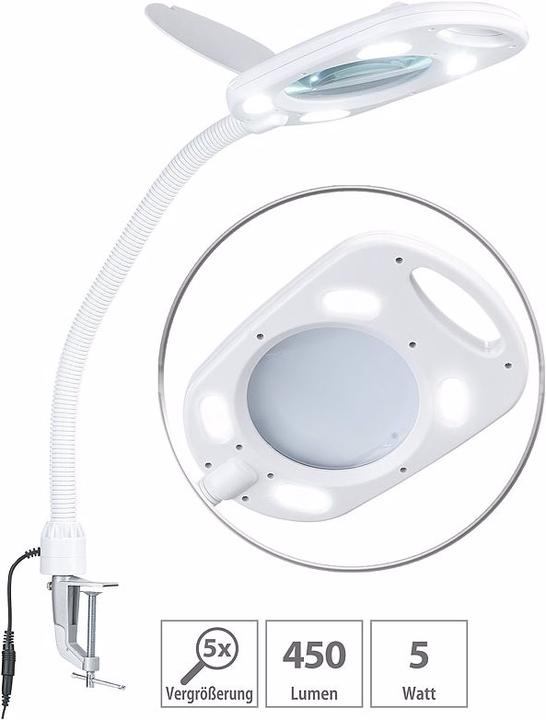Produktbild Lunartec Glas-LED-Lupenleuchte (450 lm)
