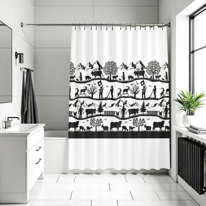 Actual product image Diaqua Shower curtain textile Swiss Dream (120 x 200 cm)