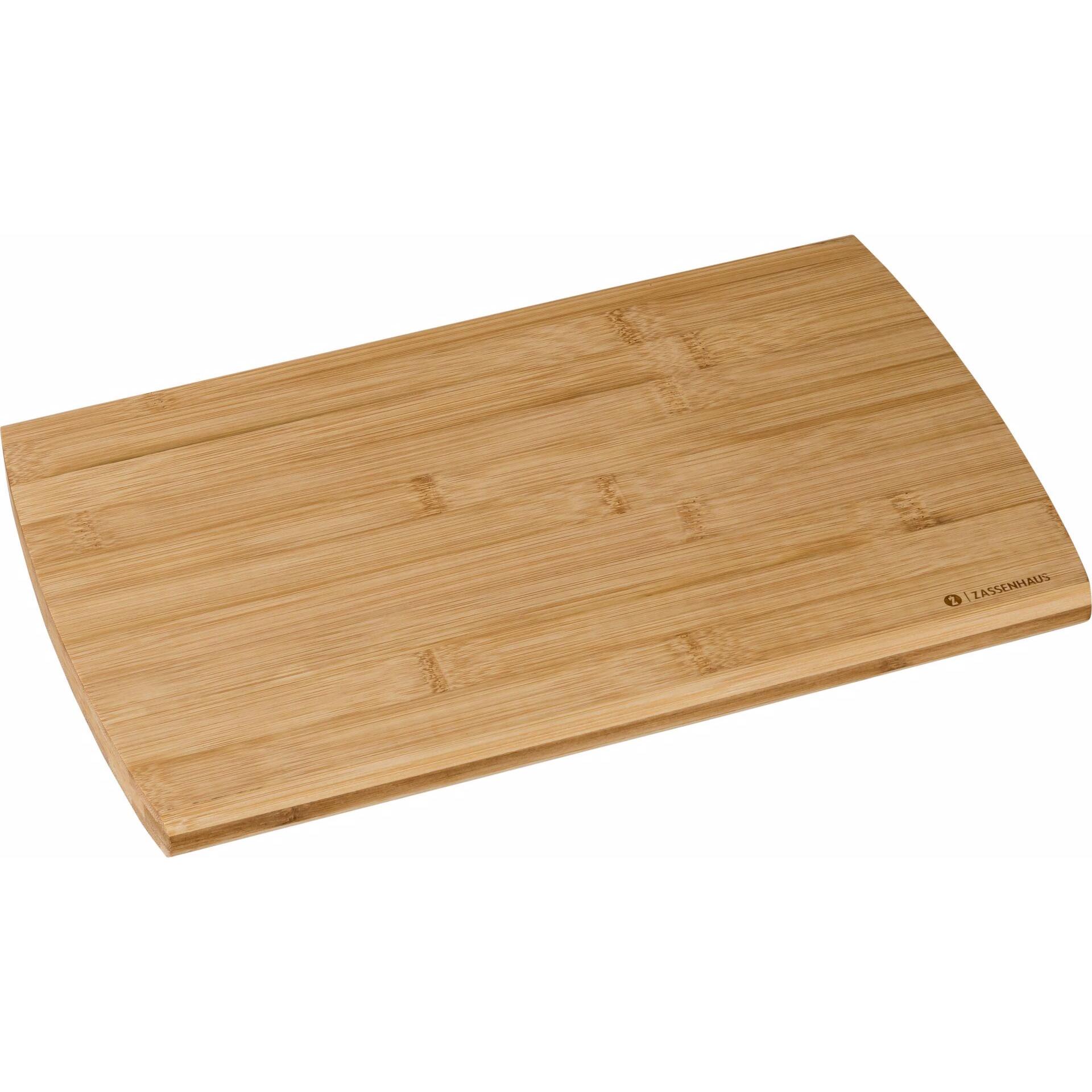 Zassenhaus Schneidebrett Bambus 36x23x1,8cm, Schneidebrett, Braun