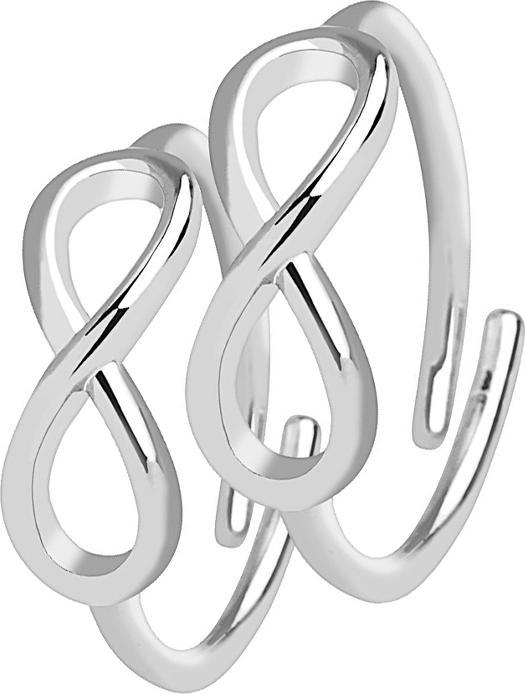Produktbild Star Piercing Ring set silber Unendlich (Messing)