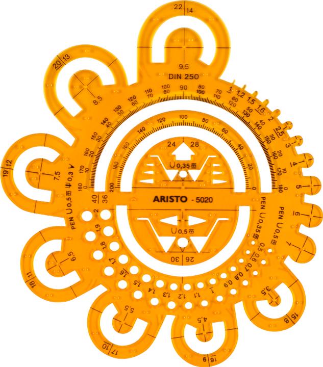 Image du produit Aristo Gabarit d'arrondissement (16.20 cm, Matières plastiques)