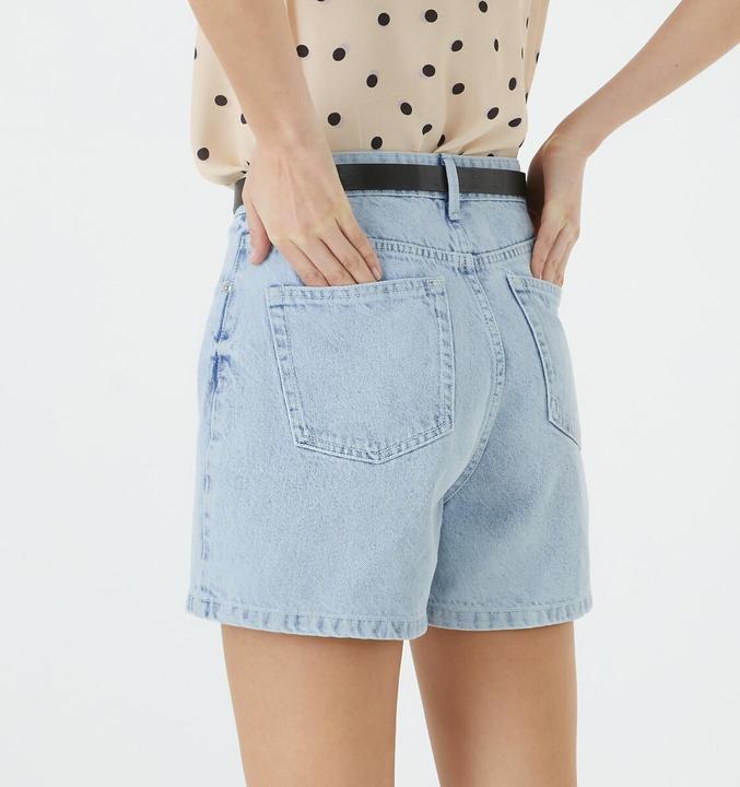 Produktbild La Redoute Collections Jeansshorts mit hohem Bund (38)