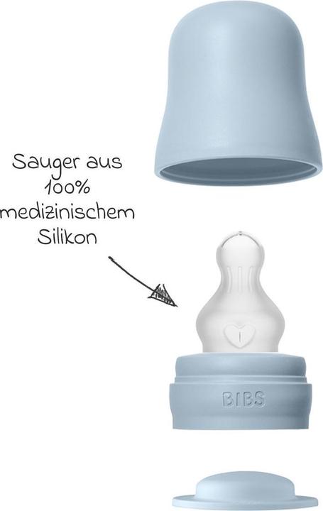 Actual product image Bibs Anti Colic Bottle Silicone 150 ml Slow Flow Baby Blue (150 ml)