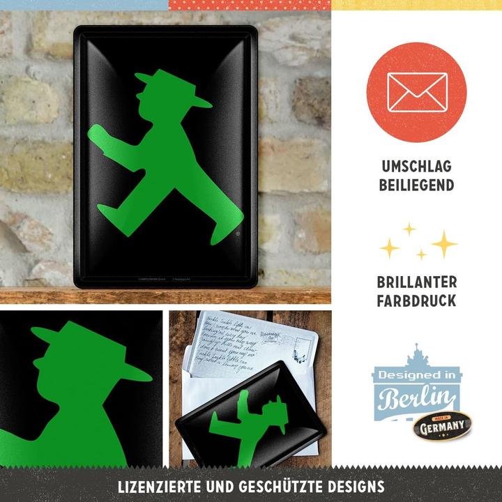 Image du produit Nostalgic-Art Merchandising Postkarte Ampelmann Grün/Schwarz (1 pcs)