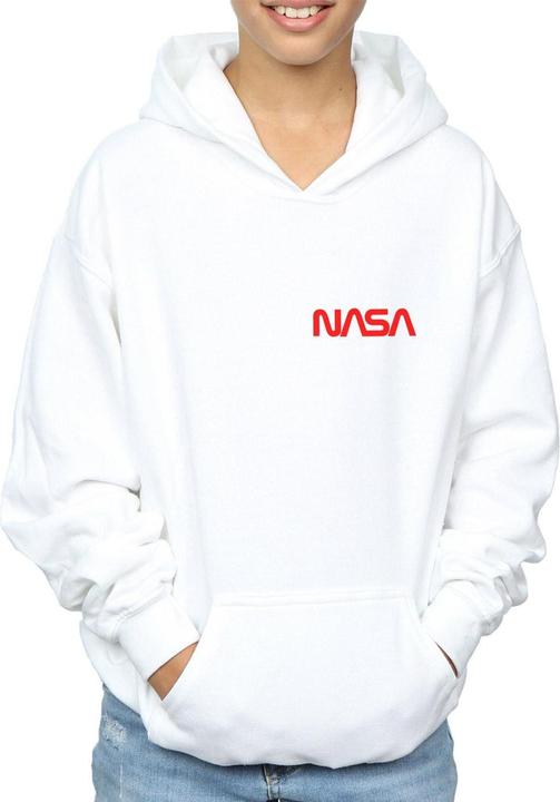 Immagine prodotto Nasa Modern Logo Chest Felpa con Cappuccio Ragazzi (140, 146)