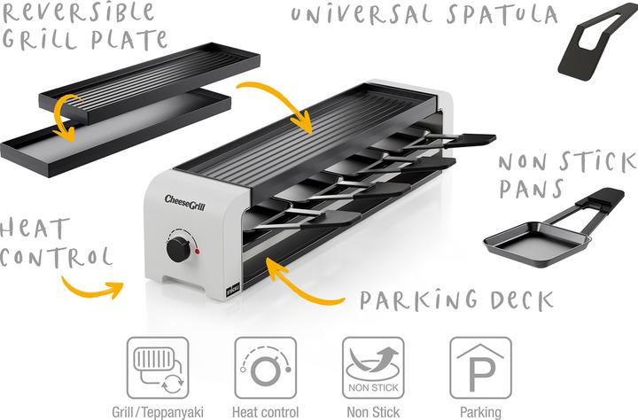 Image du produit Stöckli Four à raclette pour 4 personnes CHEESEGRILL blanc