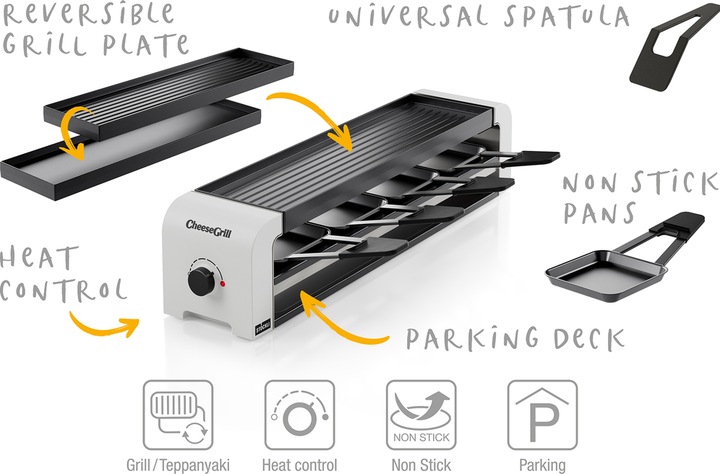Immagine prodotto Stöckli Four à raclette pour 4 personnes CHEESEGRILL blanc