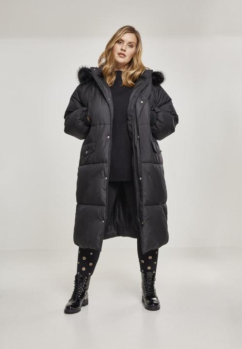 Actual product image Urban Classics UC Curvy Ladies Oversize Faux Fur Puffer Coat (L)