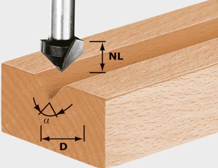 Produktbild Festool V-Nutfräser HS S8 D14/7/90°