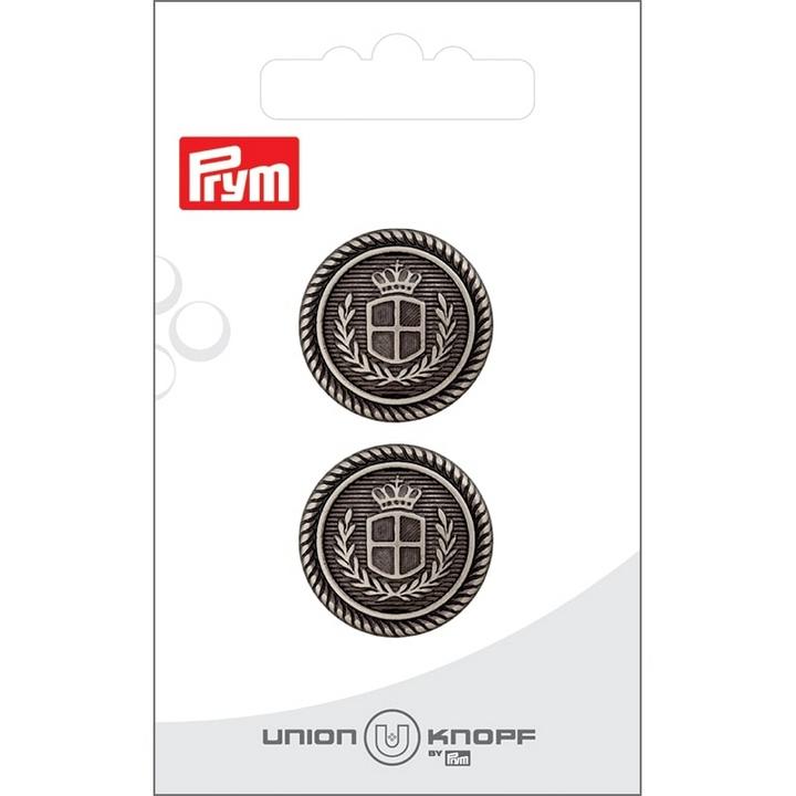 Produktbild Prym Knöpfe Metall 23 mm, 2 Stück, Altsilber