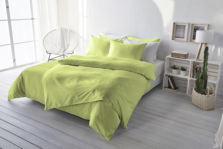 Image du produit Living Home Uni satin (Set de linge de lit, 160 x 210 cm, 65 x 100 cm)