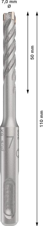 Produktbild Bosch Zubehör PRO SDS plus-5X Hammerbohrer, 7 x 50 x 110 mm (7 Millimeter)