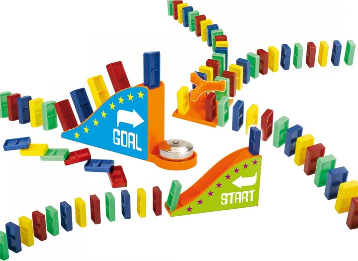 Immagine prodotto Noris 606062022 Domino Run Basic - Set con 200 pietre e una rampa per un gioco impressionante. (Inglese)