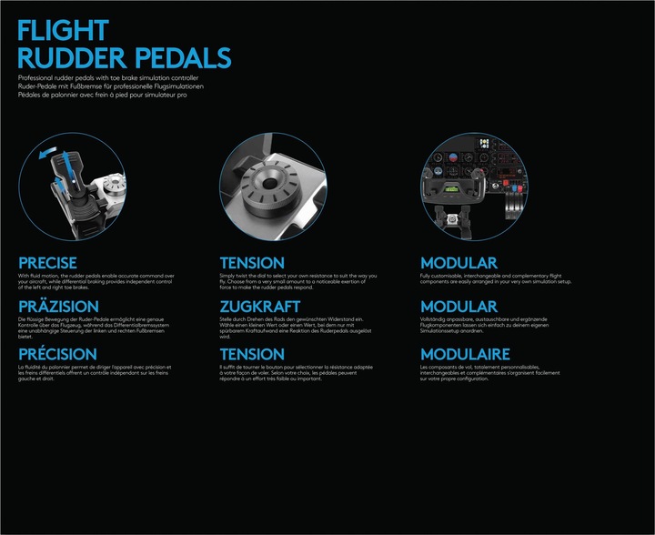 Productafbeelding Logitech G Saitek Pro Flight Roerpedalen (PC)