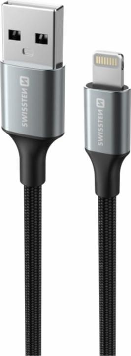 Produktbild Swissten Datenkabel Textil II USB / Lightning 1,5 M Schwarz (1.50 m)