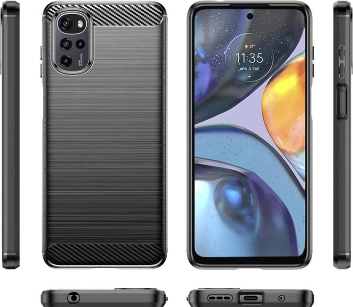 Produktbild Screenguard Motorola Moto G22 Hülle Carbon Brushed Soft TPU (Motorola Moto G22)