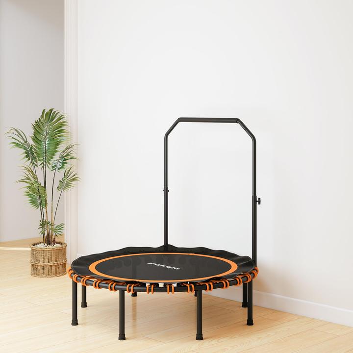 Produktbild SportNow Fitness Trampolin Stahl, Kunststoff Schwarz+Orange (114 cm)