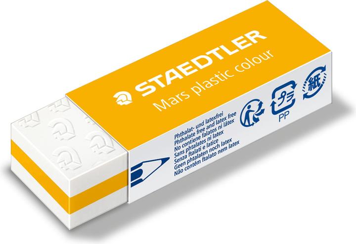 Produktbild Staedtler Mars 526 50 E1 Radiergummi Kunststoff Weiss, Gelb 1 Stück(e)