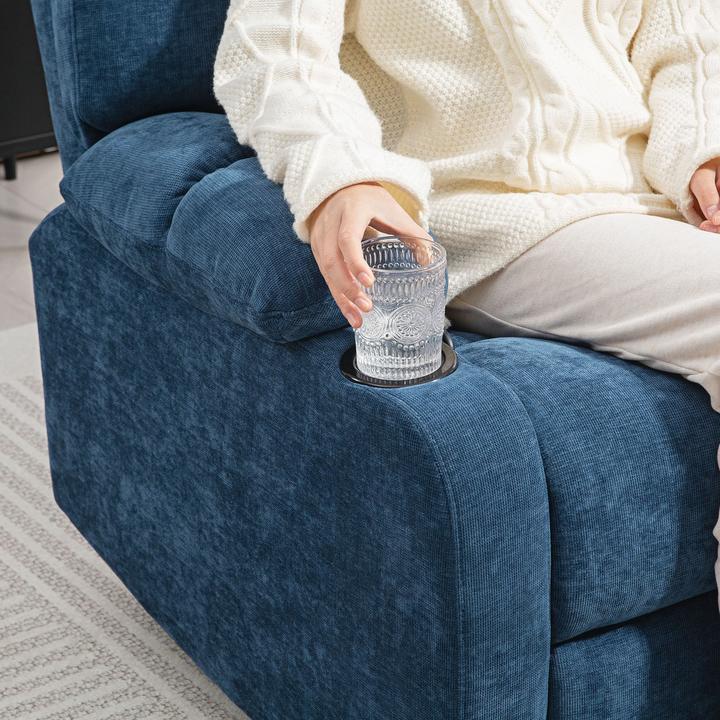 Produktbild Homcom Relaxsessel Polyester, Stahl Blau