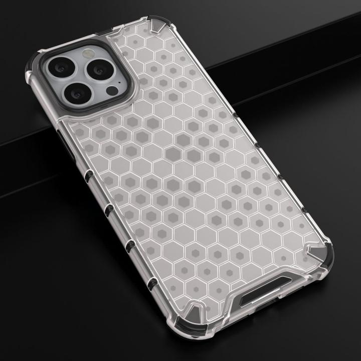 Produktbild Hurtel Honeycomb Case armor cover with TPU Bumper for iPhone 13 Pro Max transparent (Apple iPhone 13 Pro Max)