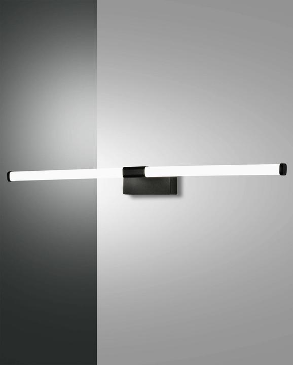 Actual product image Fabas Luce LED bathroom wall/mirror light Ago 55x88mm 14W Warm white IP44 Black (840 lm)