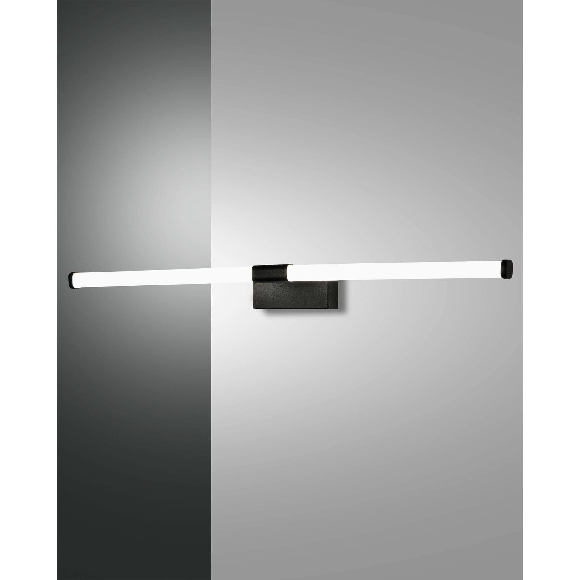 Thumbnail - Fabas Luce, Wandleuchte + Deckenleuchte, LED Bad-Wand/Spiegelleuchte Ago 55x88mm 14W Warmweiss IP44 Schwarz (840 lm)
