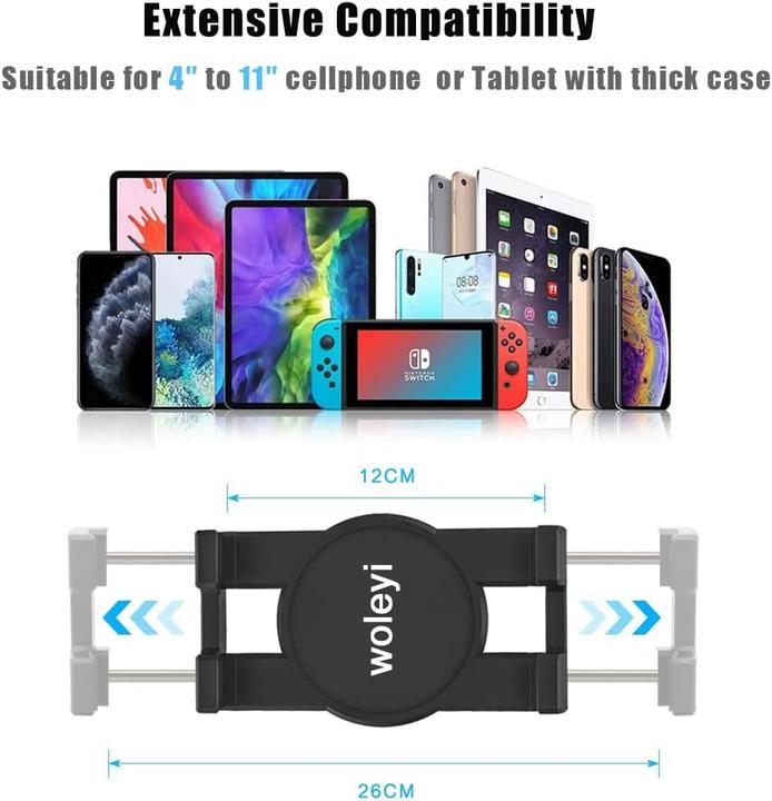 Actual product image Woleyi Car tablet & mobile phone holder