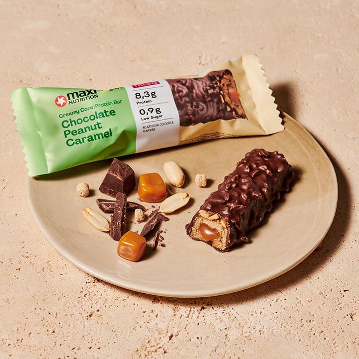 Actual product image Maxi Nutrition Creamy Core Bar Peanut Caramel vegan (Chocolate, Groundnut, Caramel, 1 pcs., 45 g)