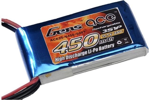 Immagine prodotto Gens Ace Batteria RC LiPo 450 mAh 11.1 V 30 C Soaring (11.10 V, 450 mAh)