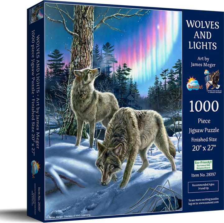 Produktbild Sunsout Puzzle 1000 pieces Wolves and Lights (1000 Teile)