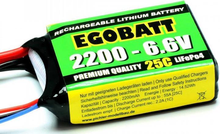 Actual product image Pichler Model making battery pack (LiIon) LiFe battery EGOBATT 2200 6.6V (25C) (6.60 V, 2200 mAh)
