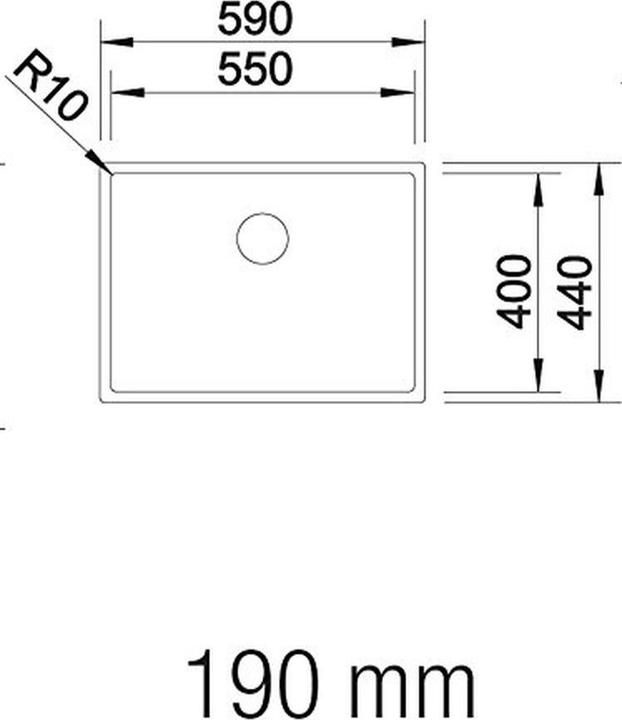 Produktbild Blanco Claron 550-U (Unterbauspüle, 44 cm, 59 cm)