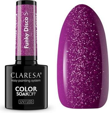 Actual product image Claresa Soak Off Uv Led Funky Disco Hybrid Nail Polish 5g (Funky Disco, UV gel varnish)