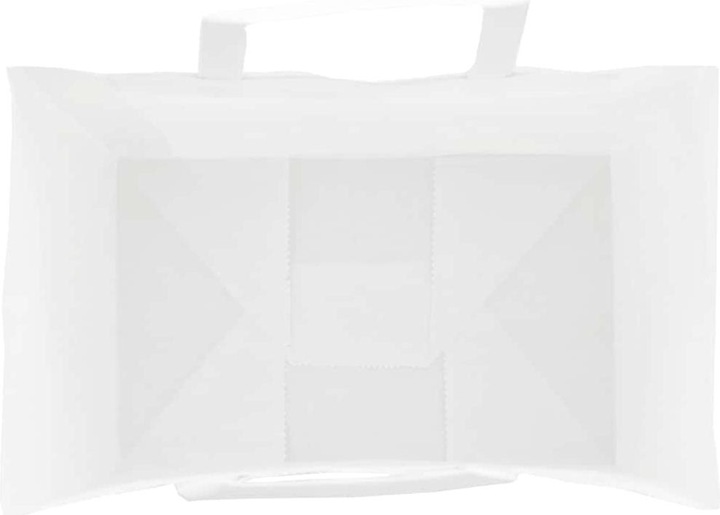 Produktbild VidaXL Kraftpapiertüten 50 Stk. mit Henkel Weiss 26x17x25 cm Papiertüte (Geschenktüte, 50 x)