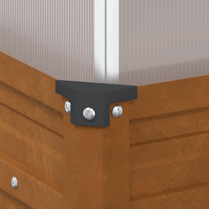 Image du produit vidaXL Hochbeet mit Gewächshausaufsatz Corten