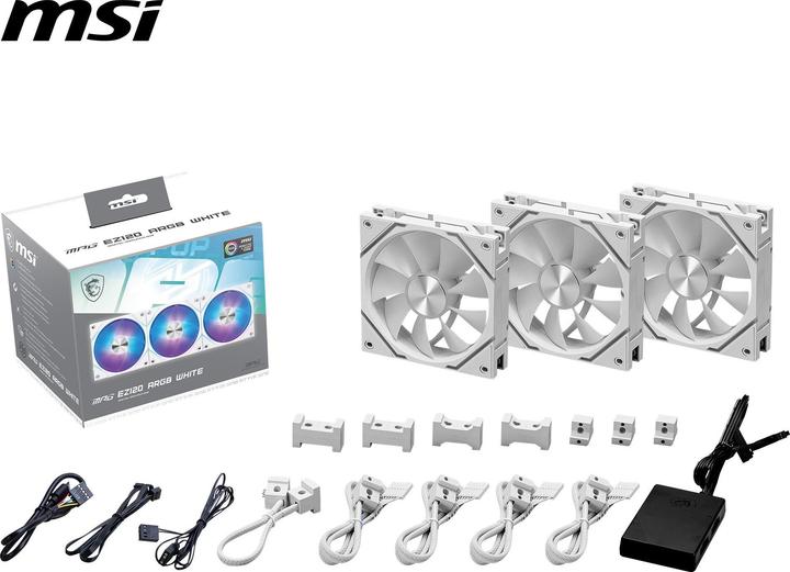 Actual product image MSI MPG EZ120 ARGB WHITE-3W (120 mm, 3 x)