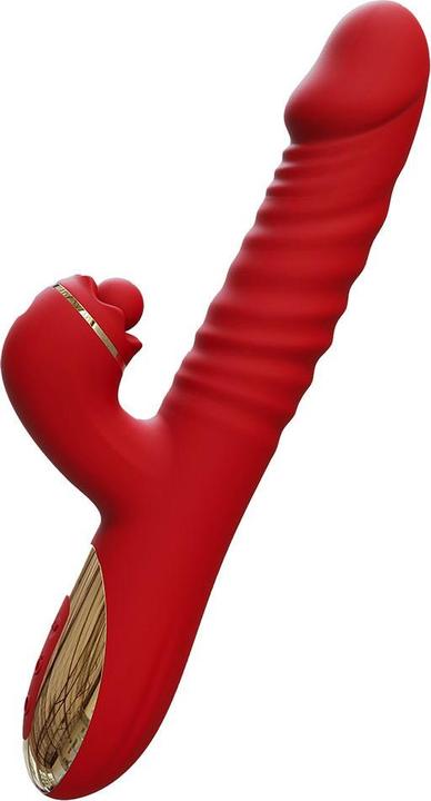 IntoYou Ascen - Rabbit-Vibrator - Stossender und wedelnder Vibrator mit App - Rot