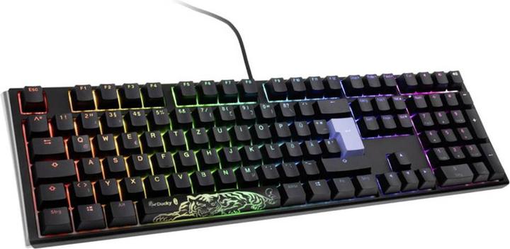 Produktbild Ducky One 3 Classic Black/White Gaming Tastatur, RGB LED - MX-Red (DE, Kabelgebunden)